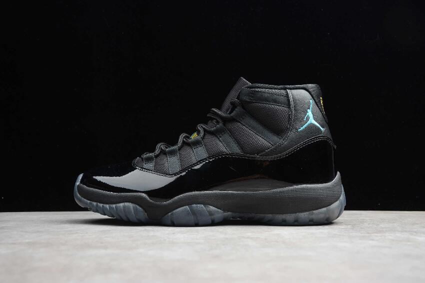 Women's Air Jordan 11 Retro Black Gamma Blue 378037-006 Basketball Shoes