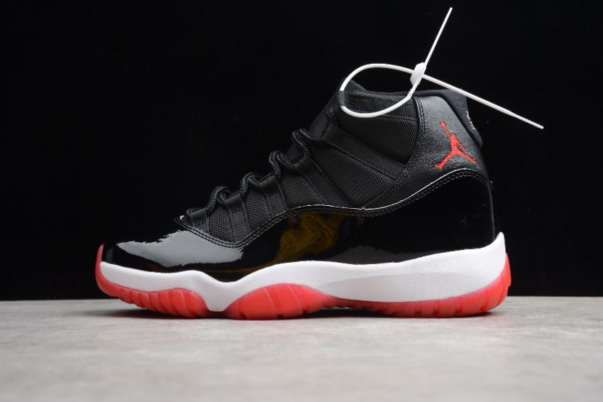 Women's Air Jordan 11 Retro Black True Red White 378037-061 Basketball Shoes - Click Image to Close