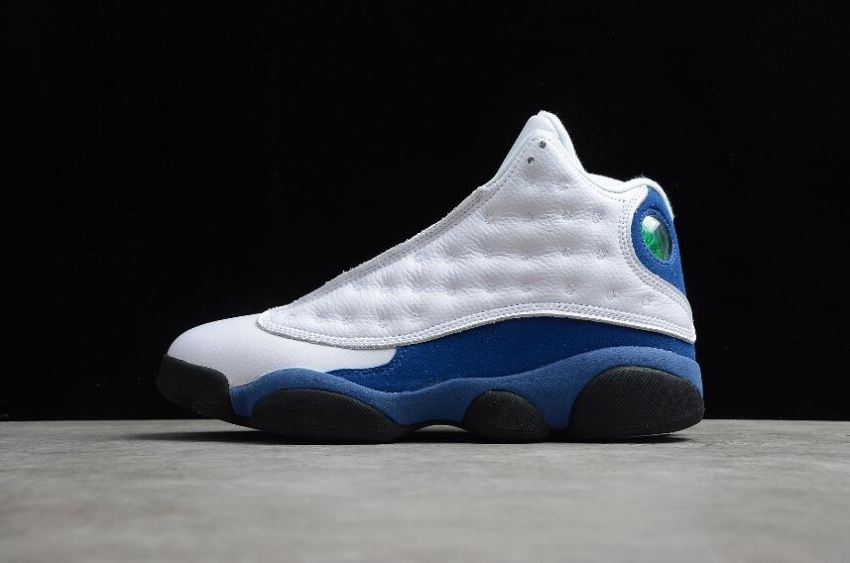 Women's Air Jordan 13 Retro White Hyper Royal Black 414571-117 Basketball Shoes