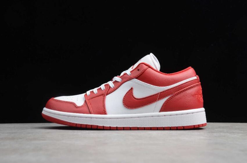 Men's Air Jordan 1 Low Gym Red White Basketball Shoes - Click Image to Close