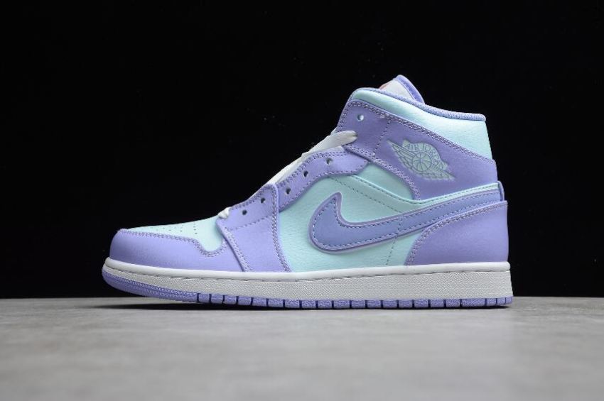 Women's Air Jordan 1 Mid Purple Pulse Arctic Punch Shoes Basketball Shoes - Click Image to Close