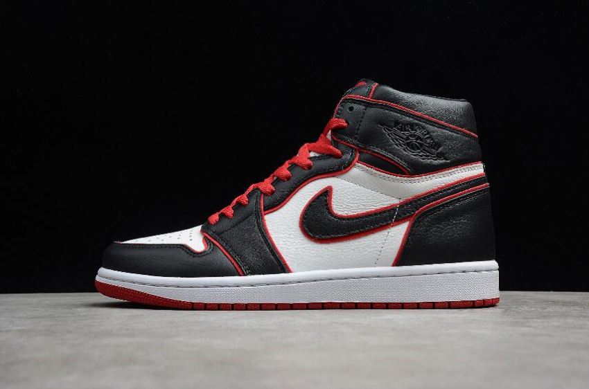 Men's Air Jordan 1 Retro High OG White Red Black Basketball Shoes