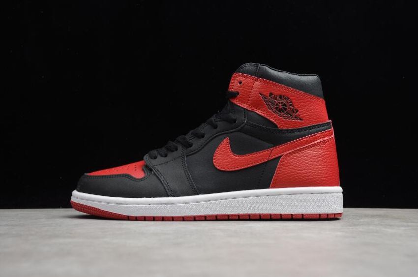 Women's Air Jordan 1 Retro High OG Black Varsity Red White Basketball Shoes