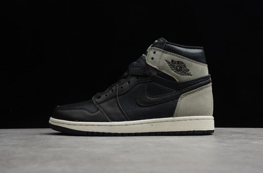 Men's Air Jordan 1 Retro High OG Black White Fresh Mint Basketball Shoes - Click Image to Close