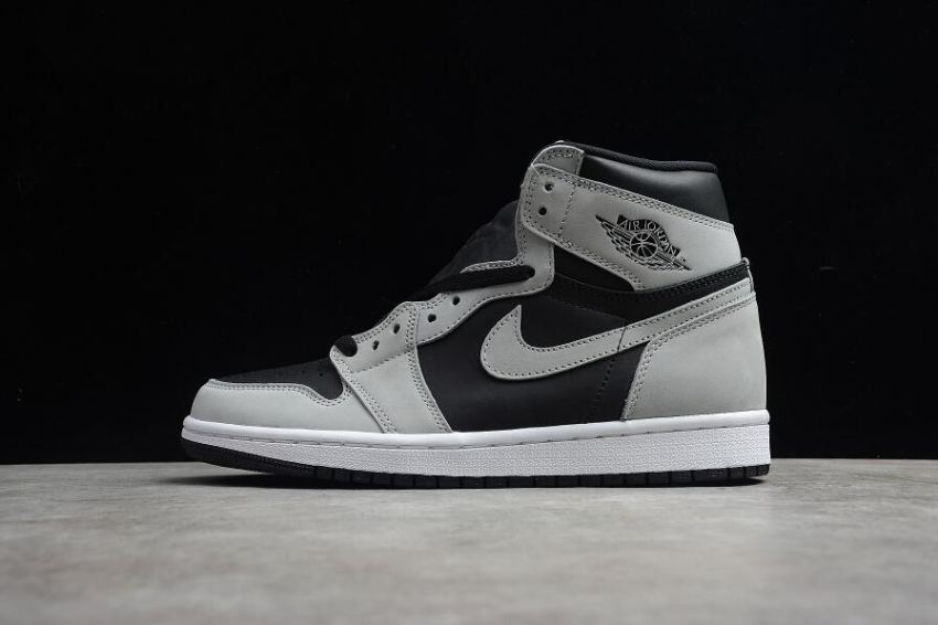 Women's Air Jordan 1 Retro High OG Black Grey White Basketball Shoes - Click Image to Close