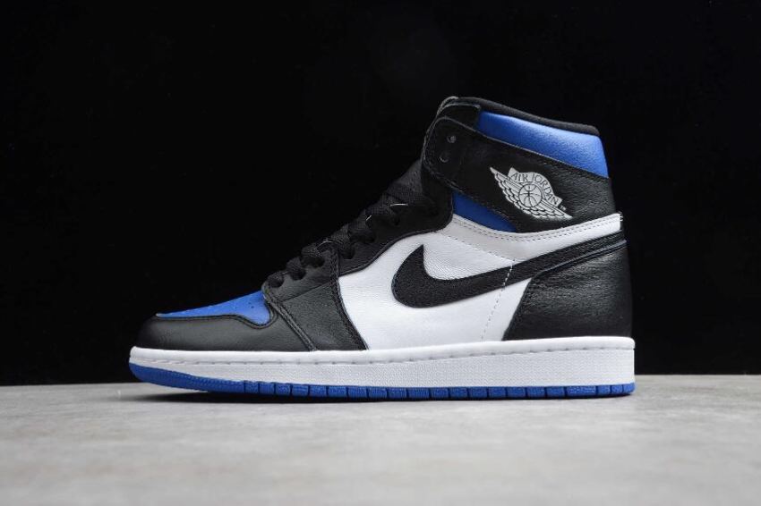 Men's Air Jordan 1 Retro High OG Black White Game Royal Basketball Shoes