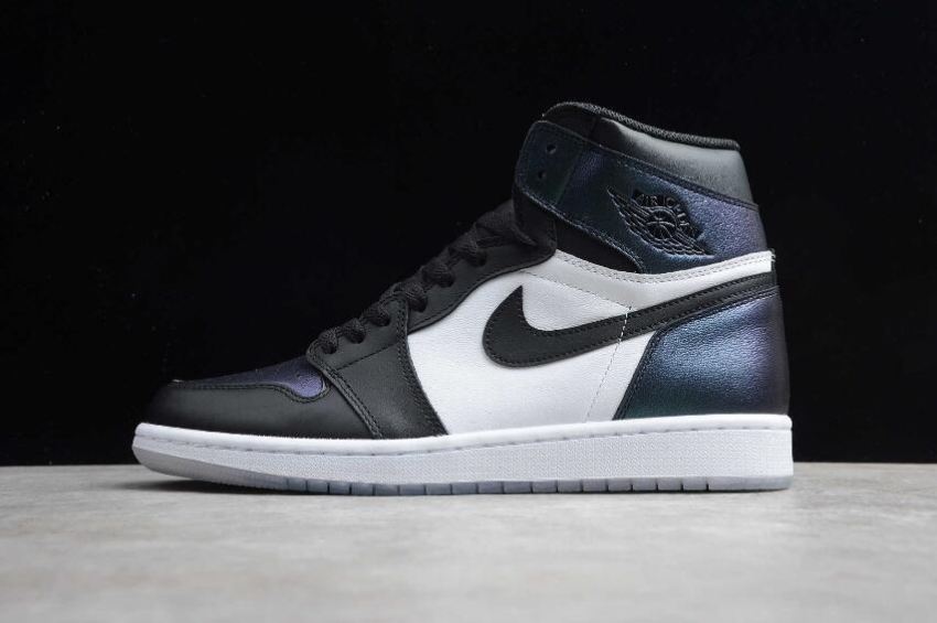 Men's Air Jordan 1 Retro High OG AS Black Metallic Silver Basketball Shoes - Click Image to Close