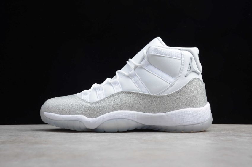 Men's Air Jordan 11 Retro White Metallic Silver AR0715-100 Basketball Shoes