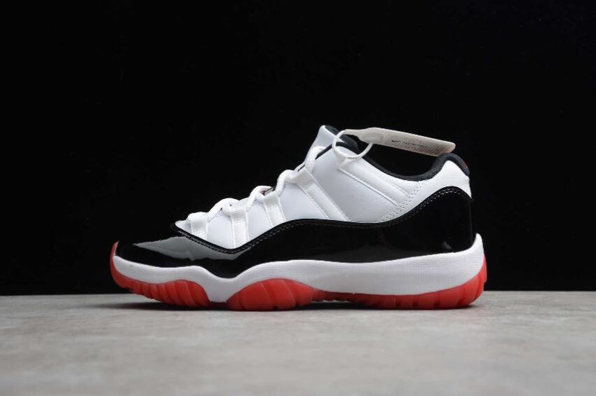 Women's Air Jordan 11 Retro Low White University Red Black AV2187-160 Basketball Shoes - Click Image to Close