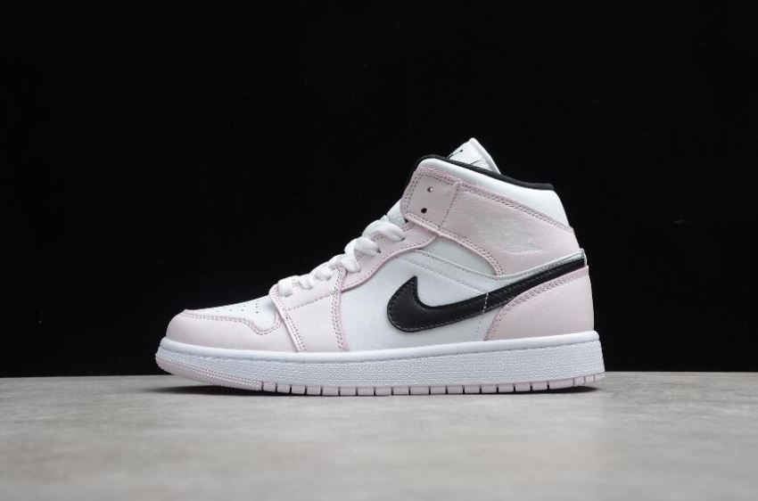 Men's Air Jordan 1 Mid Light Violet Black White Basketball Shoes