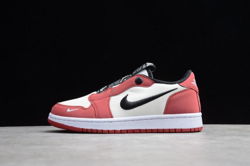 Men's Air Jordan 1 Low Slip Varsity Red Black White Basketball Shoes