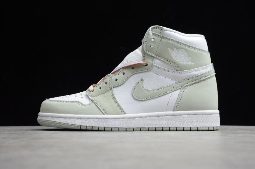 Women's Air Jordan 1 Retro High OG SeaFoam White Healing Orange Basketball Shoes