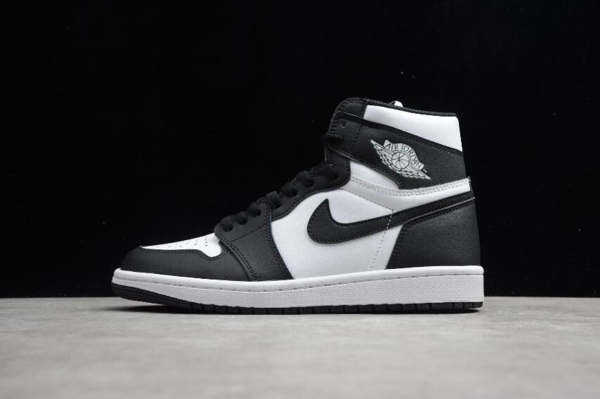 Women's Air Jordan 1 Retro High OG WMNS Panda Black-Metallic Gold-White Basketball Shoes