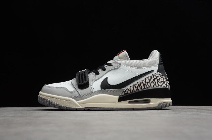 Women's Air Jordan Legacy 312 Low White Grey Black CD7069-101 Basketball Shoes