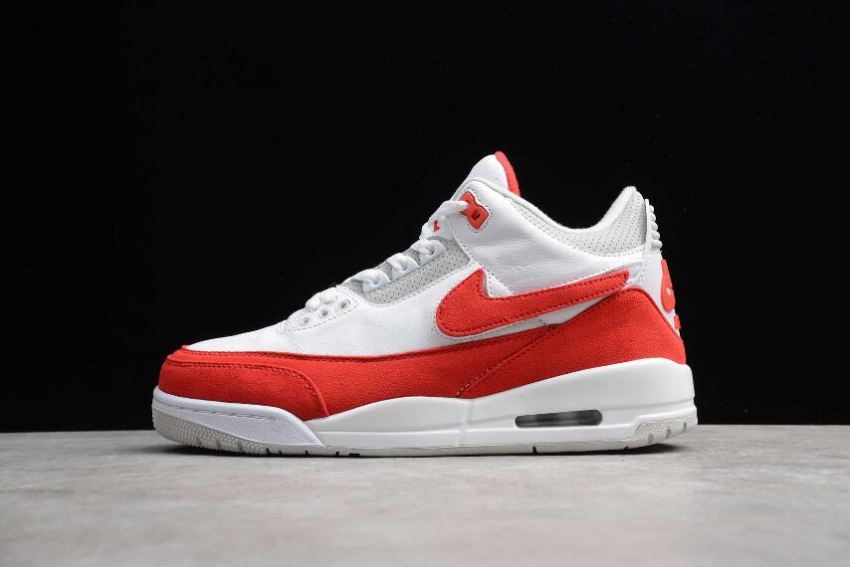 Women's Air Jordan 3 Retro TH SP White University Red Basketball Shoes - Click Image to Close