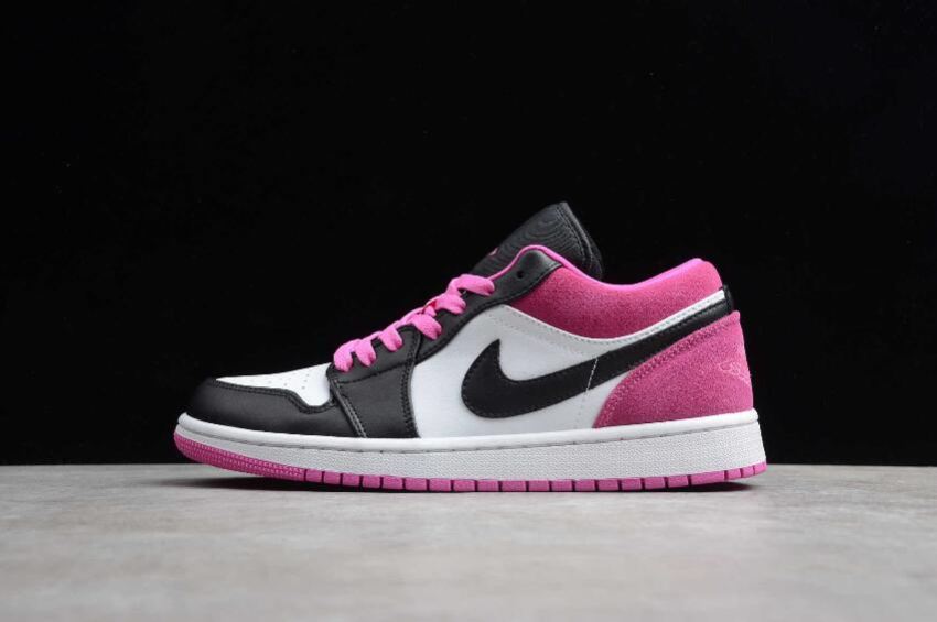 Men's Air Jordan 1 Low SE Magenta Black White Active Fuchsia Pink Basketball Shoes