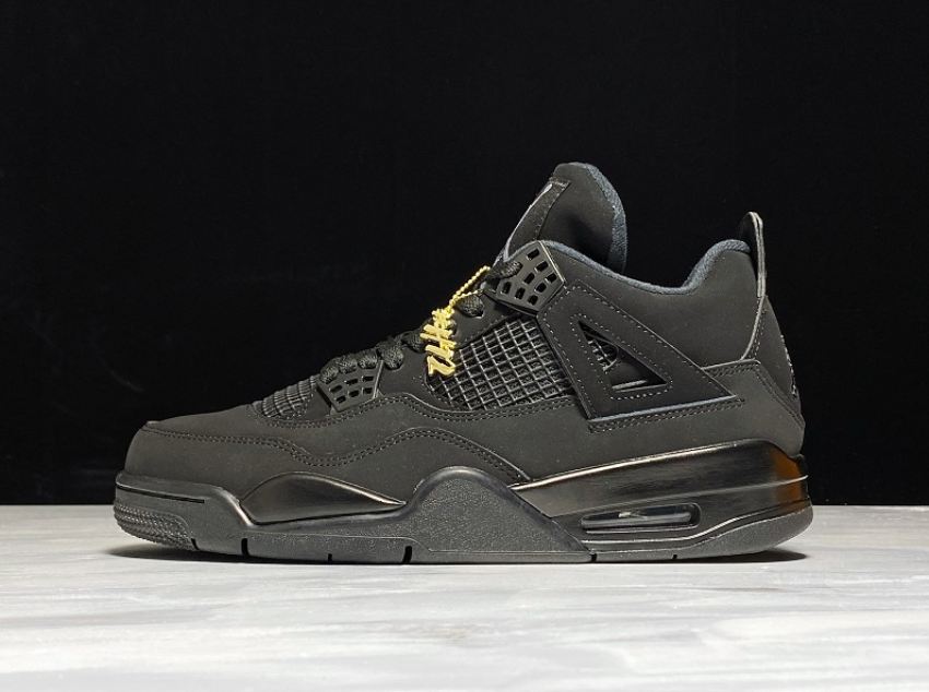 Women's Air Jordan 4 Retro Black Cat Basketball Shoes - Click Image to Close