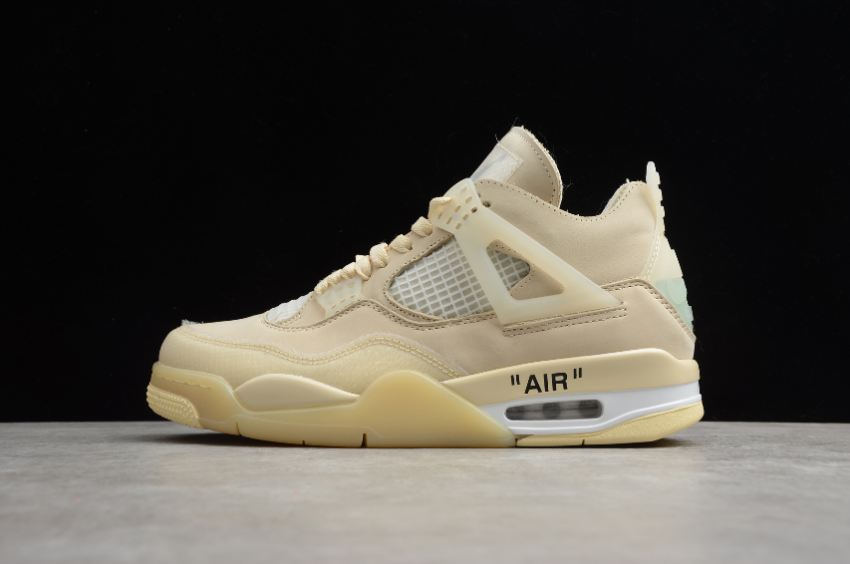 Women's Air Jordan 4 Retro SP Cream Sail White Beige Basketball Shoes