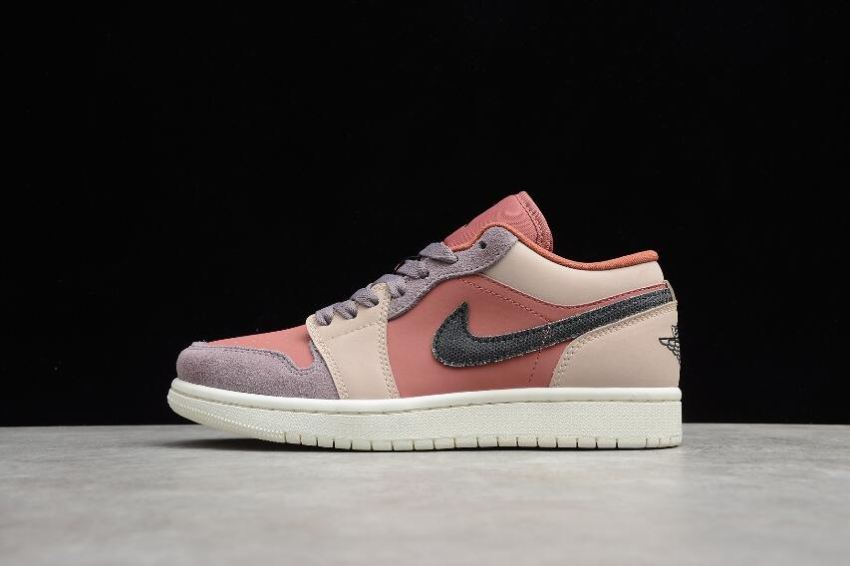 Women's Air Jordan 1 Low Canyon Rust Black-Purple Smoke Basketball Shoes - Click Image to Close