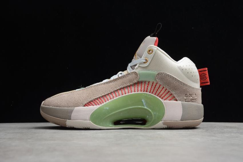 Women's Air Jordan 35 SP Clot Sepia Stone Metallic Gold DD9322-200 Basketball Shoes - Click Image to Close