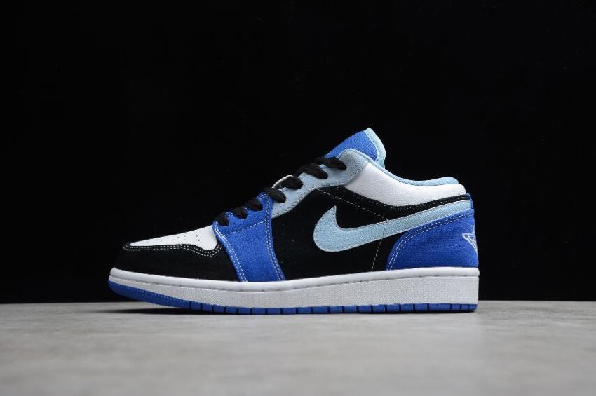 Men's Air Jordan 1 Low SE Racer Blue Multicolor Basketball Shoes - Click Image to Close