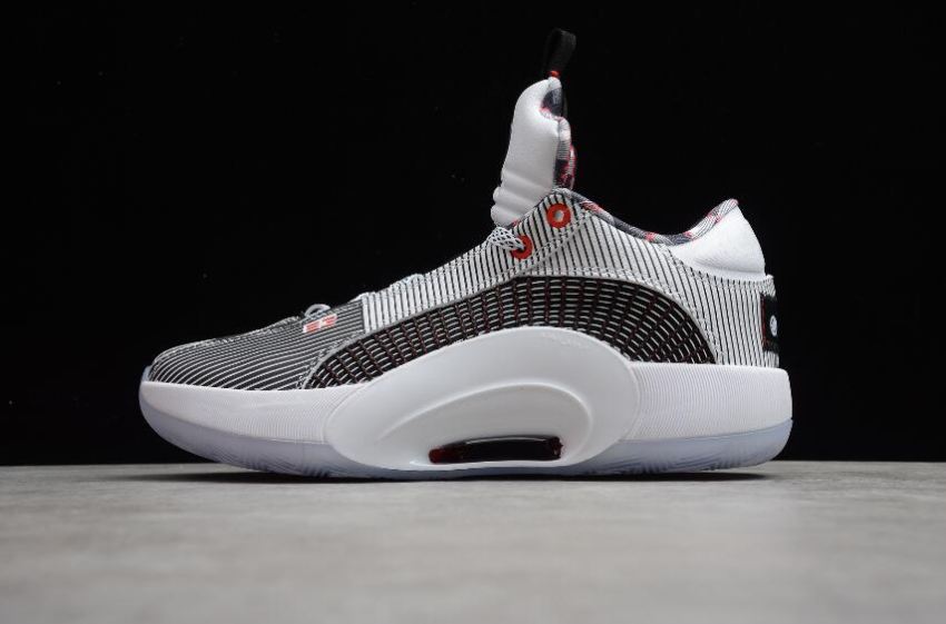 Women's Air Jordan 35 Low Quail 54 White Black University Red DJ2830-106 Shoes Basketball Shoes