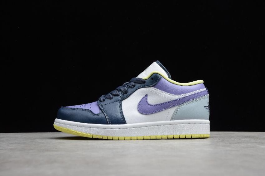 Women's Air Jordan 1 Low SE Thunder Blue White Shoes Basketball Shoes