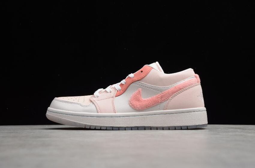 Men's WMNS Air Jordan 1 Low SE White Pink Shoes Basketball Shoes - Click Image to Close