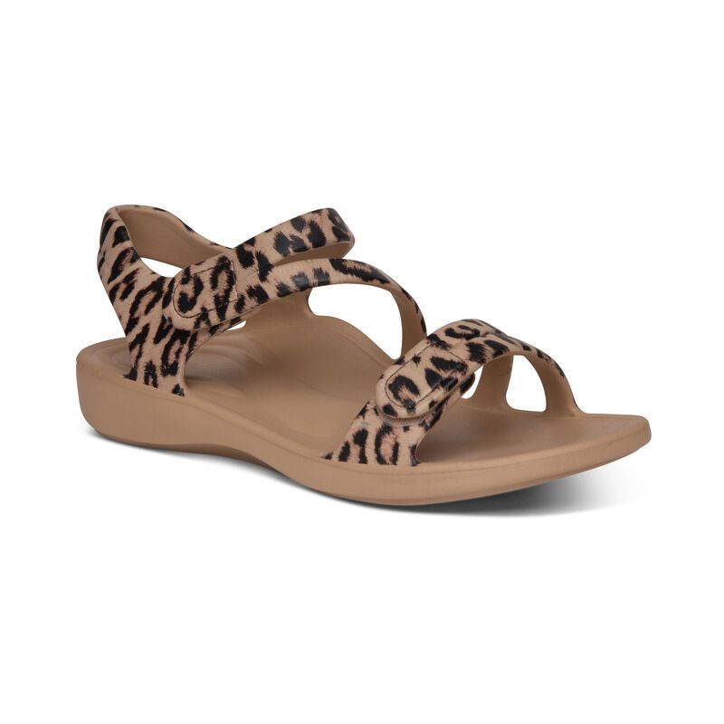 Aetrex | Women's Jillian Sport Water-Friendly Sandal-Leopard | New Arrivals