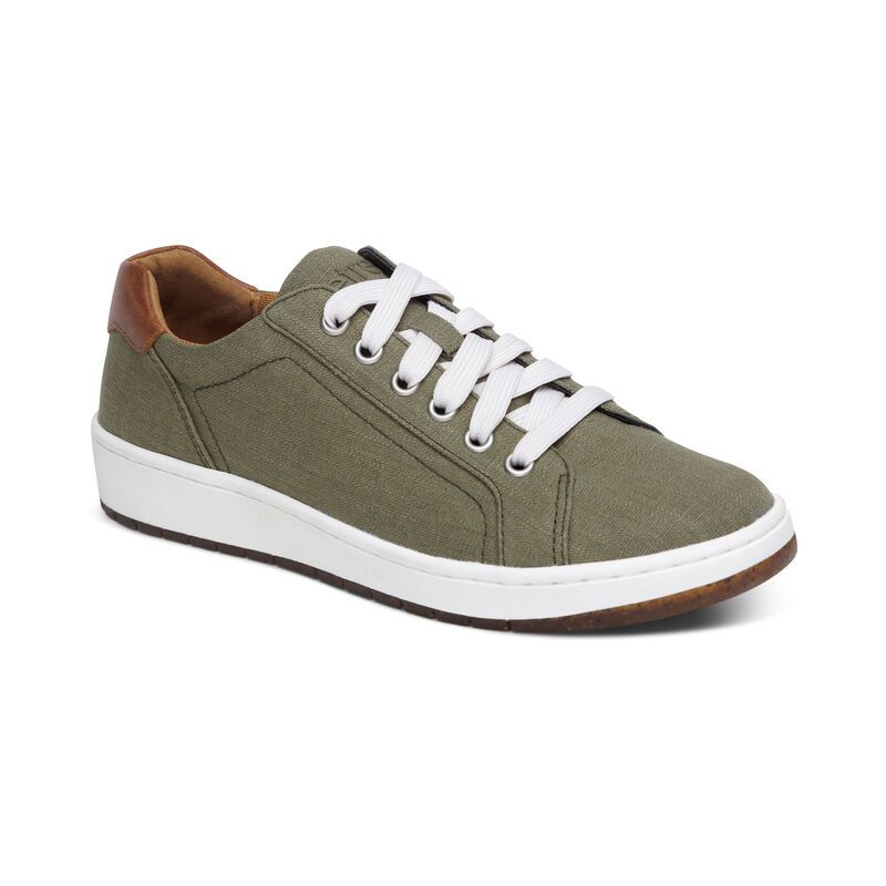 Aetrex | Women's Renee Arch Support Sneakers-Olive | New Arrivals