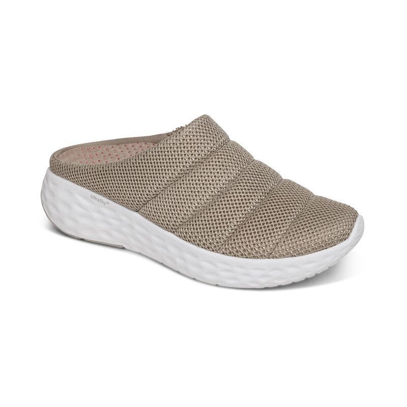 Aetrex | Women's Harley Slip-On Sneakers-Taupe | New Arrivals