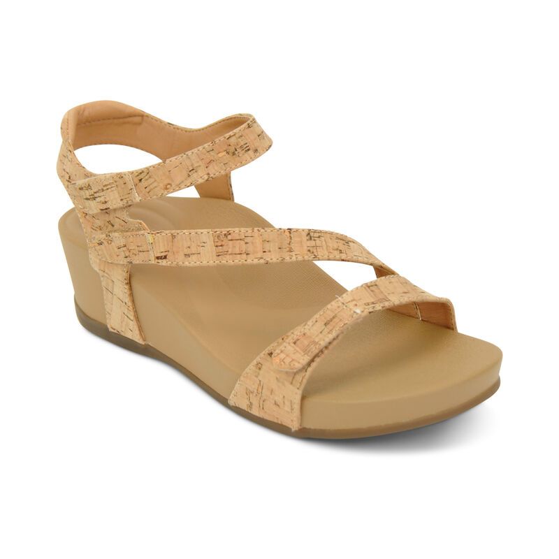 Aetrex | Women's Randi Water-Friendly Wedges-Cork | New Arrivals