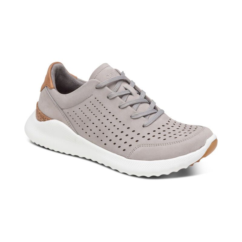 Aetrex | Women's Laura Arch Support Sneakers-Grey | New Arrivals