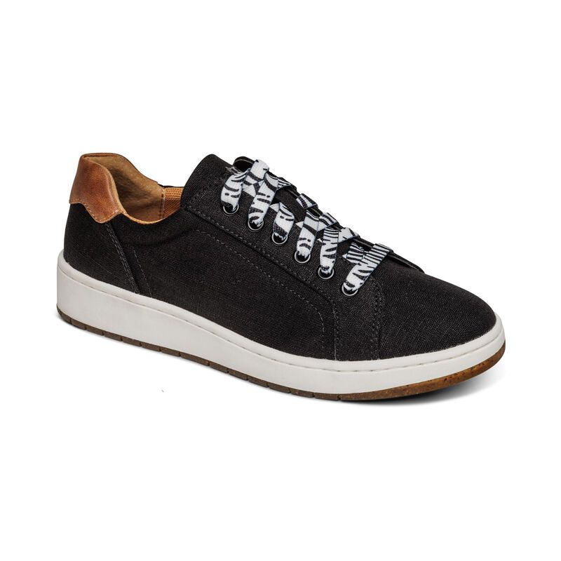 Aetrex | Women's Renee Arch Support Sneakers-Black | New Arrivals