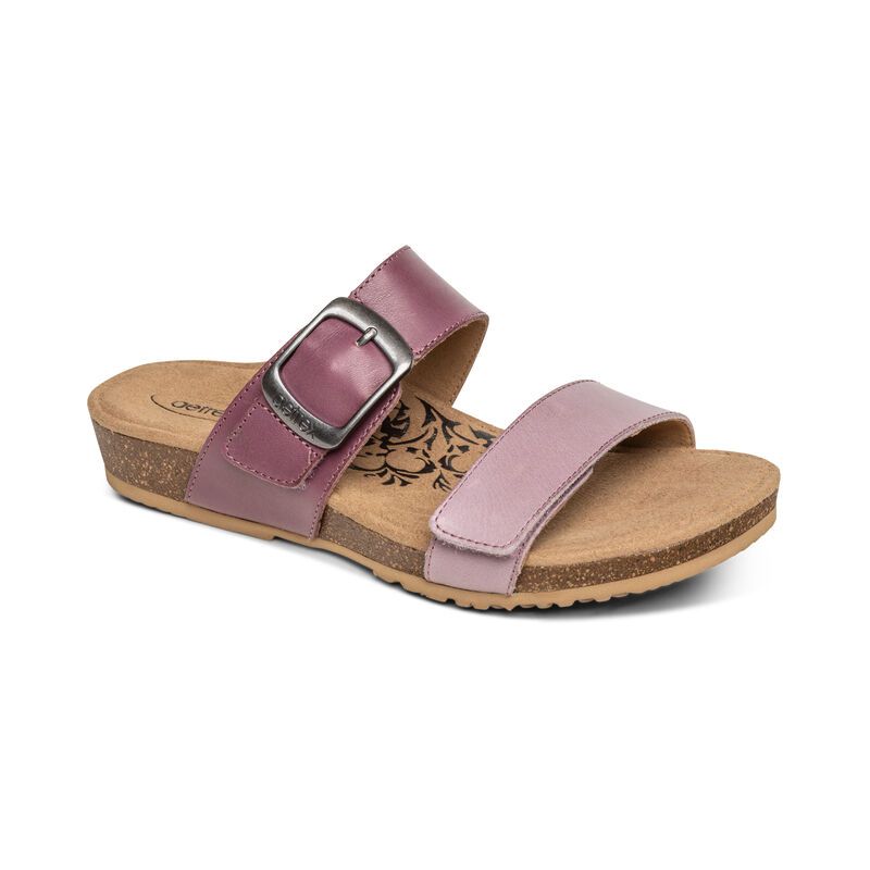 Aetrex | Women's Daisy Adjustable Slide-Lilac | New Arrivals