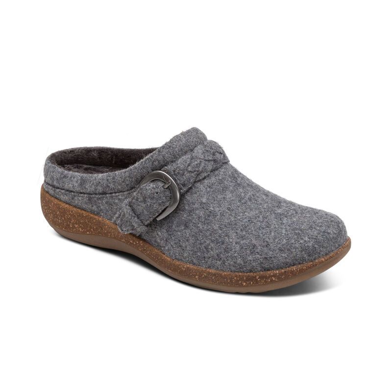 Aetrex | Women's Libby Comfort Clog-Grey Wool | New Arrivals