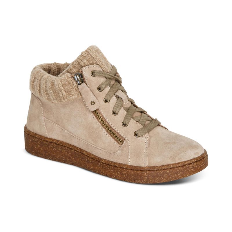 Aetrex | Women's Bonnie Arch Support Sneaker-Taupe | New Arrivals