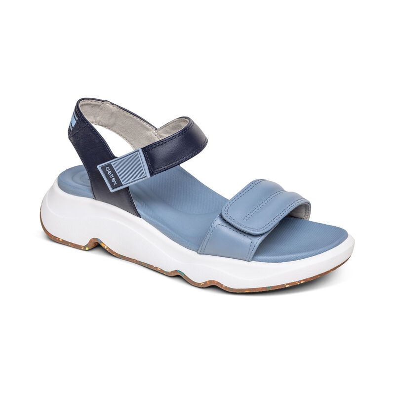 Aetrex | Women's Whit Water-Friendly Sport Sandal-Blue | New Arrivals