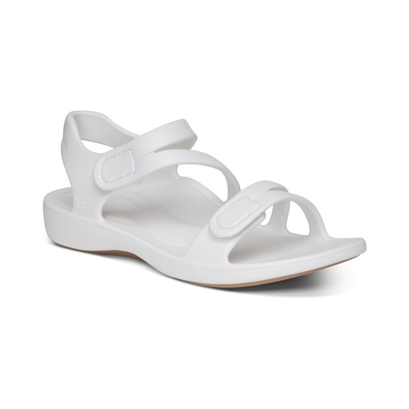 Aetrex | Women's Jillian Sport Water-Friendly Sandal-White | New Arrivals