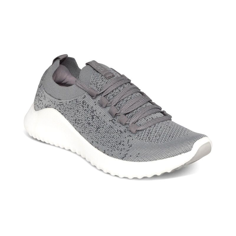 Aetrex | Women's Carly Arch Support Sneakers-Grey | New Arrivals