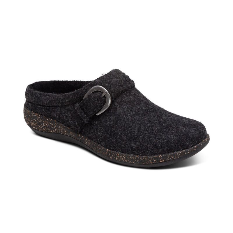 Aetrex | Women's Libby Comfort Clog-Black Wool | New Arrivals