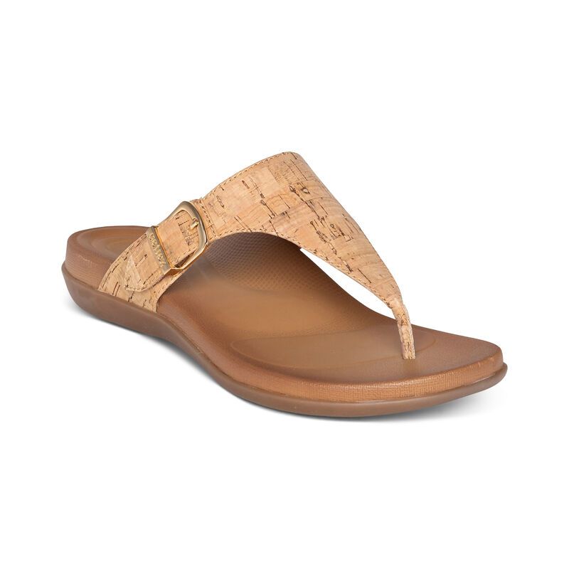 Aetrex | Women's Rita Adjustable Thong Sandal-Cork | New Arrivals