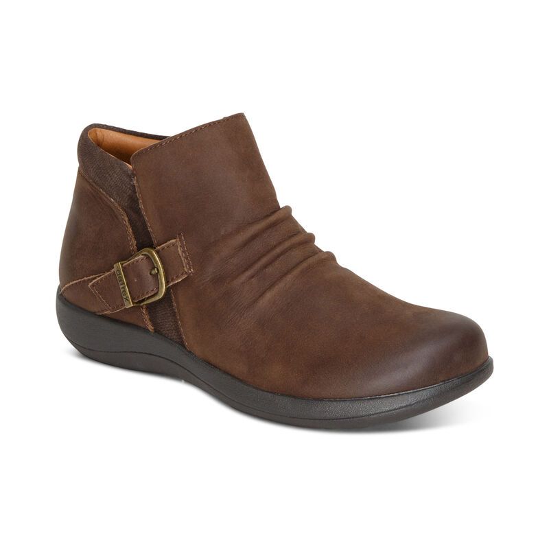 Aetrex | Women's Luna Ankle Boot-Dark Earth | New Arrivals