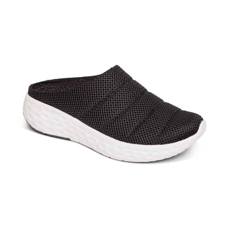 Aetrex | Women's Harley Slip-On Sneakers-Black | New Arrivals