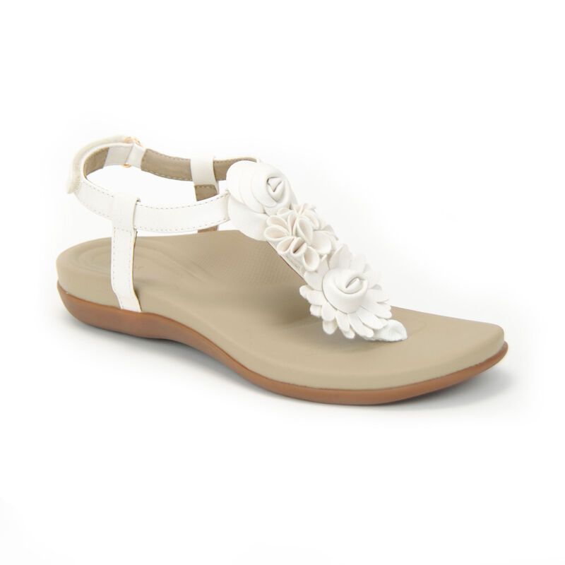 Aetrex | Women's Charli Thong Sandal-White | New Arrivals