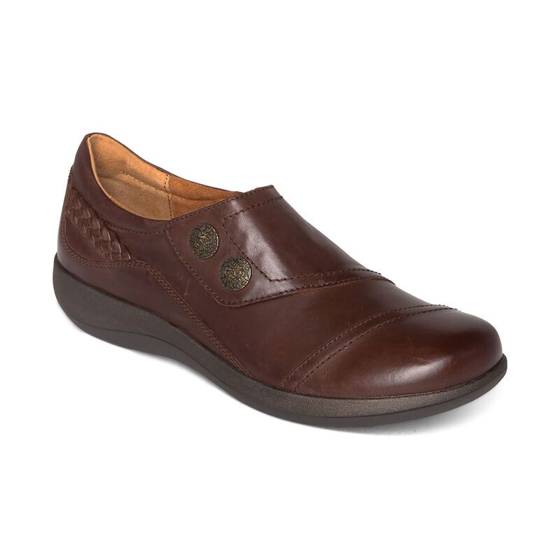 Aetrex | Women's Karina Monk Strap-Brown | New Arrivals