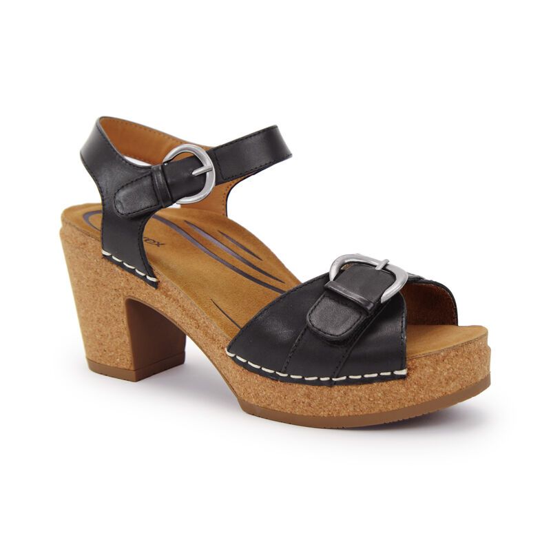 Aetrex | Women's Tory Open Toe Heels-Black | New Arrivals