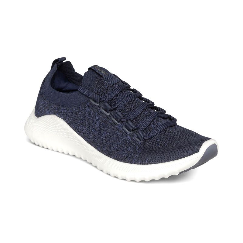 Aetrex | Women's Carly Arch Support Sneakers-Navy | New Arrivals