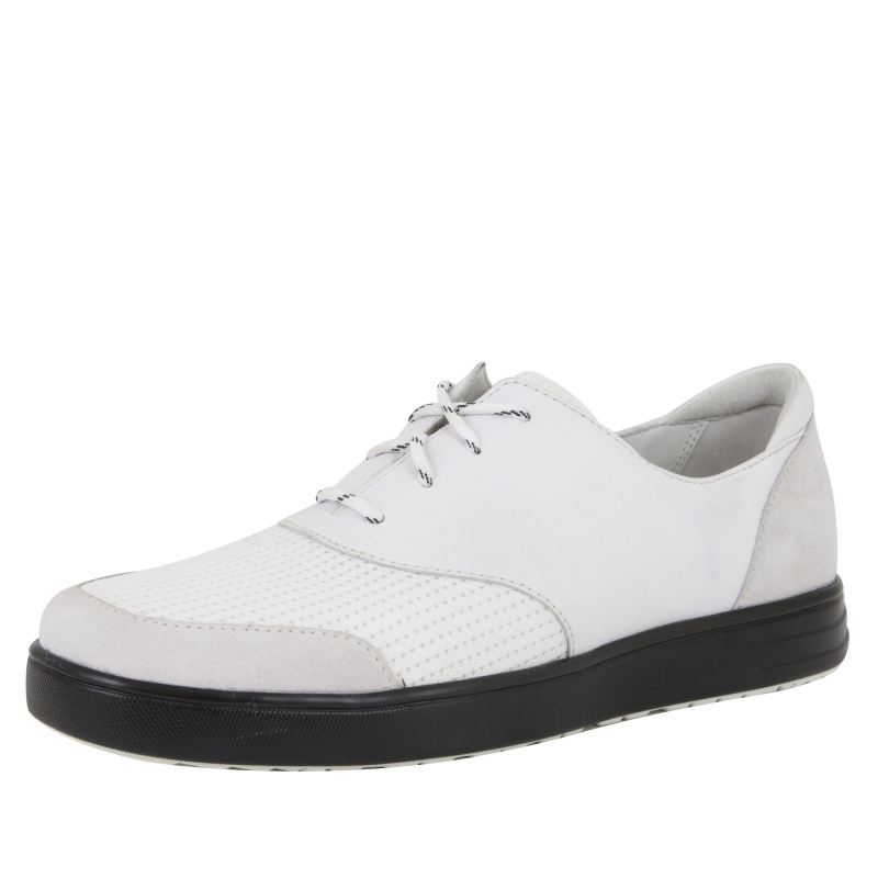 Alegria Men's Flexer White Shoes