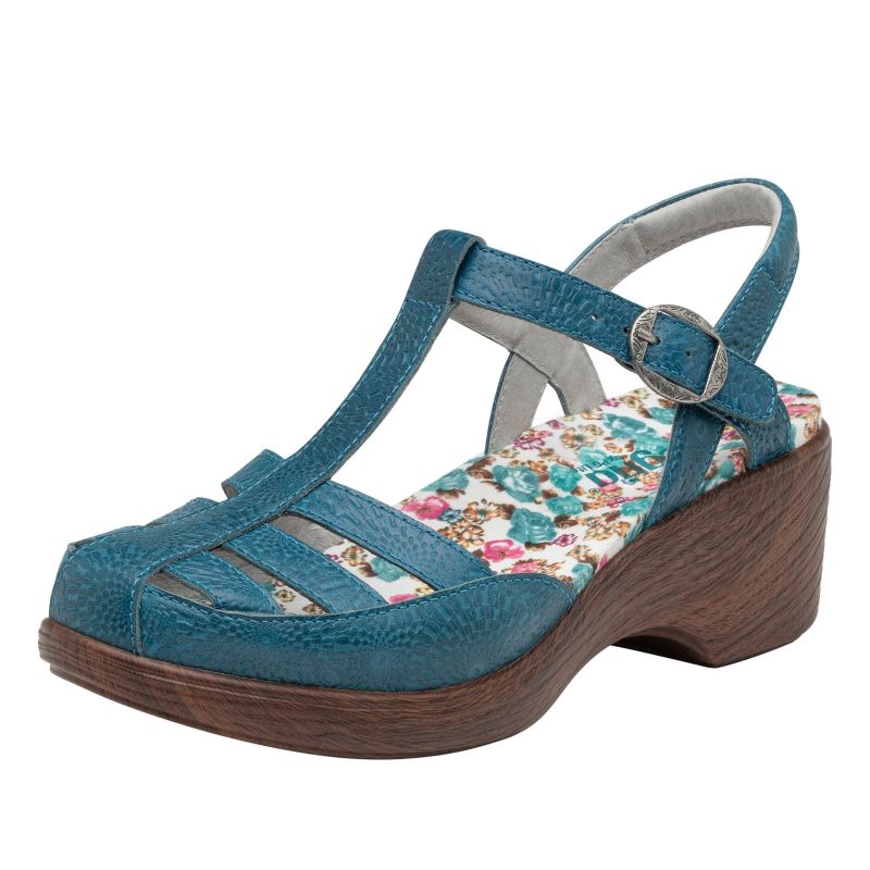 Alegria Women's Summer Roman Candle Teal Shoes